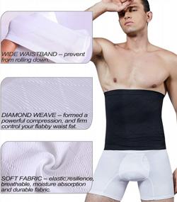 img 1 attached to Men'S Vaslanda Firm Tummy Control Shapewear - Compression Waist Cincher For Slimming & Belly Fat Reduction
