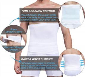 img 2 attached to Men'S Vaslanda Firm Tummy Control Shapewear - Compression Waist Cincher For Slimming & Belly Fat Reduction