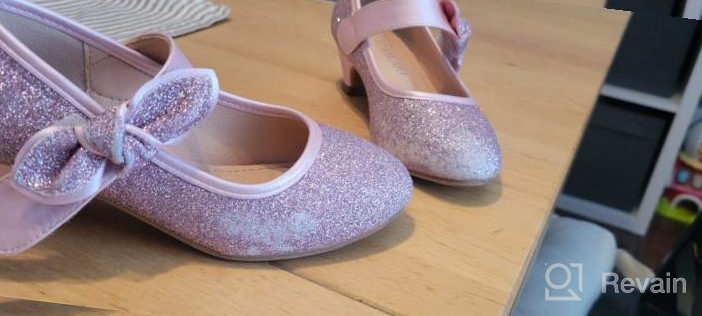 img 1 attached to Adamumu Princess Toddler Sparkle Girls' Flat Shoes review by Keisha Dessie