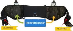 img 3 attached to 🏃 Optimal Hydration Belt for Runners - Special Limited-Time Offer, 2 BPA Free 10oz Water Bottles, Complimentary Jump Rope & Reflective Band, Non-Bounce Design for Women, Tested by Runners (Black/Blue), Pocket Ideal for iPhone 6+ (Not Suitable for Larger Phones)