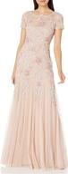 adrianna papell womens floral beaded women's clothing : dresses logo