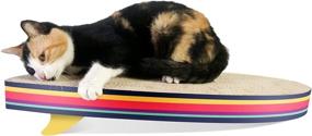 img 4 attached to 🐱 Funtay Surfboard Cat Scratcher Skateboard - Blue: Best Cat Scratching Board for Playful Feline Fun!