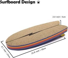 img 3 attached to 🐱 Funtay Surfboard Cat Scratcher Skateboard - Blue: Best Cat Scratching Board for Playful Feline Fun!