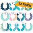 corrure baby closet size dividers - complete set of 12 closet dividers for baby clothes from newborn to 24 months - best nursery closet hanger organizer for baby boy or girl - ideal baby gift (blue) logo