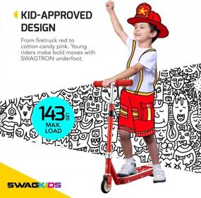 img 1 attached to Сертифицированный ASTM электрический самокат для детей с двигателем Kick-Start и прочной стальной рамой — Swagtron SK1
