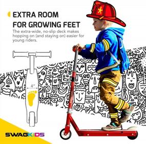 img 3 attached to ASTM Certified Electric Scooter For Kids With Kick-Start Motor And Durable Steel Frame - Swagtron SK1
