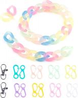 diy jewelry making made easy with forise's 150pcs acrylic chain link rings and lobster clasp set logo