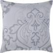 brylanehome amelia 16" square pillow , grey gray logo