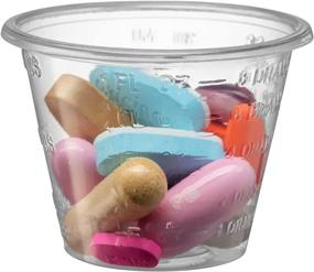 img 1 attached to Convenient 1 oz. Plastic Disposable Medicine Measuring Cup - 250 Count