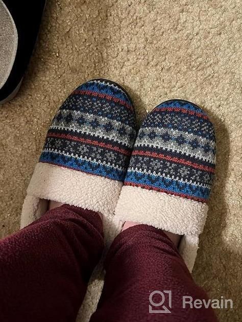 img 1 attached to Cozy Up With Style: RockDove Women'S Nordic Sweater Knit Slipper review by Andrea Gregoire