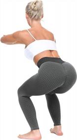 img 1 attached to женские штаны для йоги с высокой талией: полноразмерные, с контролем живота, для бега и тренировок | Поножи Чоич