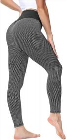 img 4 attached to Women'S High Waisted Yoga Pants: Tummy Control, Full-Length For Running & Workouts | Choichic Leggings