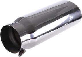 img 4 attached to 🚚 ECCPP 5-Inch Inlet 6-Inch Outlet Exhaust Tips - 18-Inch Long Mirror Polished Stainless Steel Tailpipe for Diesel Exhaust