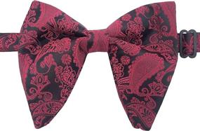 img 2 attached to 👔 High-quality Pre Tied Paisley Bowtie with Oversized Cufflinks - Must-Have Men's Accessories in Ties, Cummerbunds & Pocket Squares