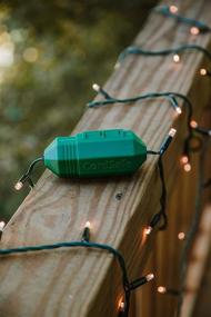 img 1 attached to 🔌 CordSafe Water-Resistant Extension Cord Plug Protective Safety Cover - Keep Cords Connected, Indoor/Outdoor Use for Patio Bistro String Lights, Holiday Lights, Christmas Lights, Power Tools, Fans - Green (3pk)