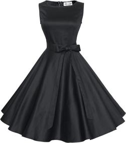 img 1 attached to 👗 Vintage Cocktail Rockabilly Dresses for Women by Maggie Tang - Retro Clothing