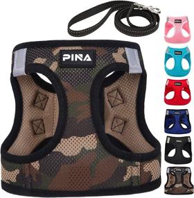 img 4 attached to 🐶 PINA No Pull Dog Harness and Leash Set - Breathable Mesh Vest for Small to Medium Dogs