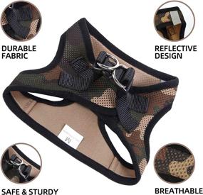 img 3 attached to 🐶 PINA No Pull Dog Harness and Leash Set - Breathable Mesh Vest for Small to Medium Dogs