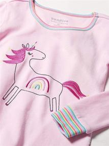 img 2 attached to 🦄 Unicorn Snug Fit Cotton 4-Piece Pajamas for Girls' Baby and Toddler by The Children's Place