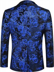 img 2 attached to Выделитесь на следующем мероприятии благодаря мужскому пиджаку с цветочным узором от COOFANDY