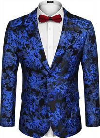 img 4 attached to Make A Statement At Your Next Event With COOFANDY'S Men'S Floral Tuxedo Jacket