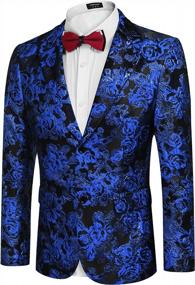 img 3 attached to Make A Statement At Your Next Event With COOFANDY'S Men'S Floral Tuxedo Jacket
