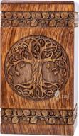 intaj handmade rosewood urn for human ashes - adult tree of life wooden urns hand-crafted - celtic funeral cremation urn for dogs engraved (rosewood, large - 11.25hx6.25w (250 cu/in)) logo