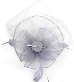 img 1 attached to 🌺 Fascinator Organza Flower Derby Headwear for Women's Special Occasion Accessories at Special Occasion Accessories