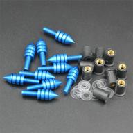 psler motorcycle spike windshield bolts screw nut windshield mounting hardware nut for ducati suzuki kawasaki yamaha (blue) logo