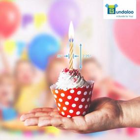 img 3 attached to Набор из 24 свечей Bundaloo Magic Relighting Birthday — розыгрыш, трюк и украшение для вечеринки в розовом, белом, синем и желтом цветах!