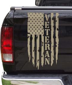 img 4 attached to Veteran Distressed American Tailgate Compatible