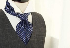 img 1 attached to Stylish HISDERN Polka Dot And Paisley Ascot Ties For Men - Perfect For Weddings And Parties
