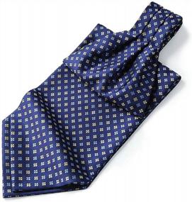 img 4 attached to Stylish HISDERN Polka Dot And Paisley Ascot Ties For Men - Perfect For Weddings And Parties