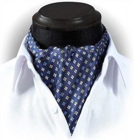 img 3 attached to Stylish HISDERN Polka Dot And Paisley Ascot Ties For Men - Perfect For Weddings And Parties