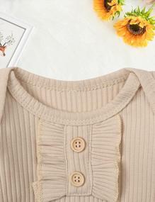 img 2 attached to KANGKANG 3Pc Winter Outfit - Cute Baby Girls Clothes For Newborns In Light Brown