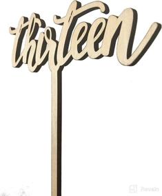 img 3 attached to Activ8 Elegant Wooden Wedding Table Numbers: 13-25 Pack for Stylish Centerpieces and Decorative Reception Party Display (10 inches 25cm)