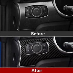 img 1 attached to 🚘 Enhance Your Ford Mustang GT Interior with Carbon Fiber Console Trim Cover - 2015-2020 Accessories