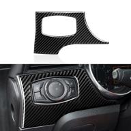 🚘 enhance your ford mustang gt interior with carbon fiber console trim cover - 2015-2020 accessories logo