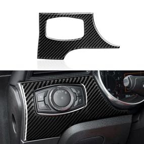 img 4 attached to 🚘 Enhance Your Ford Mustang GT Interior with Carbon Fiber Console Trim Cover - 2015-2020 Accessories