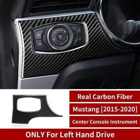 img 2 attached to 🚘 Enhance Your Ford Mustang GT Interior with Carbon Fiber Console Trim Cover - 2015-2020 Accessories