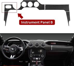 img 3 attached to 🚘 Enhance Your Ford Mustang GT Interior with Carbon Fiber Console Trim Cover - 2015-2020 Accessories