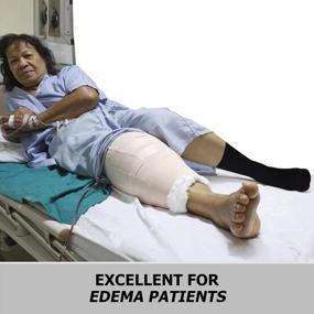 img 1 attached to Нескользящие носки для экипажа - JSPA Anti Slip 4 пары для занятий йогой Barre, пилатесом, мужчинами, женщинами с опухшими ногами, диабетом и отеками