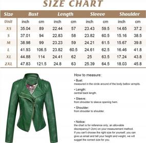 img 1 attached to Chouyatou Women'S Candy Color Asymmetric Zip Slim Faux Leather Cropped Moto Jacket