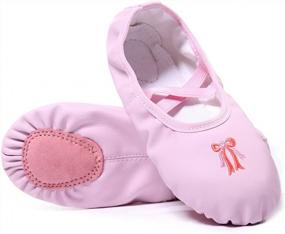 img 1 attached to DoGeek Leather Ballet Flats - Perfect Ballet Shoes For Women, Girls And Toddlers In Pink, Size 31 EU