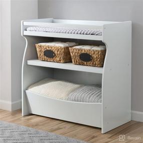 img 3 attached to 👶 Delta Children 2-in-1 Changing Table and Storage Unit, Bianca White, with Changing Pad - Improved SEO