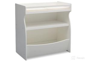 img 4 attached to 👶 Delta Children 2-in-1 Changing Table and Storage Unit, Bianca White, with Changing Pad - Improved SEO