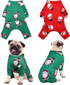 img 4 attached to Pedgot Christmas Pajamas Clothes Snowman Dogs