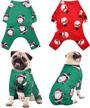 pedgot christmas pajamas clothes snowman dogs logo