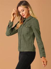 img 1 attached to Allegra Womens Pockets Vintage Trucker Women's Clothing via Coats, Jackets & Vests