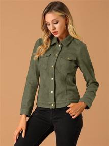 img 2 attached to Allegra Womens Pockets Vintage Trucker Women's Clothing via Coats, Jackets & Vests